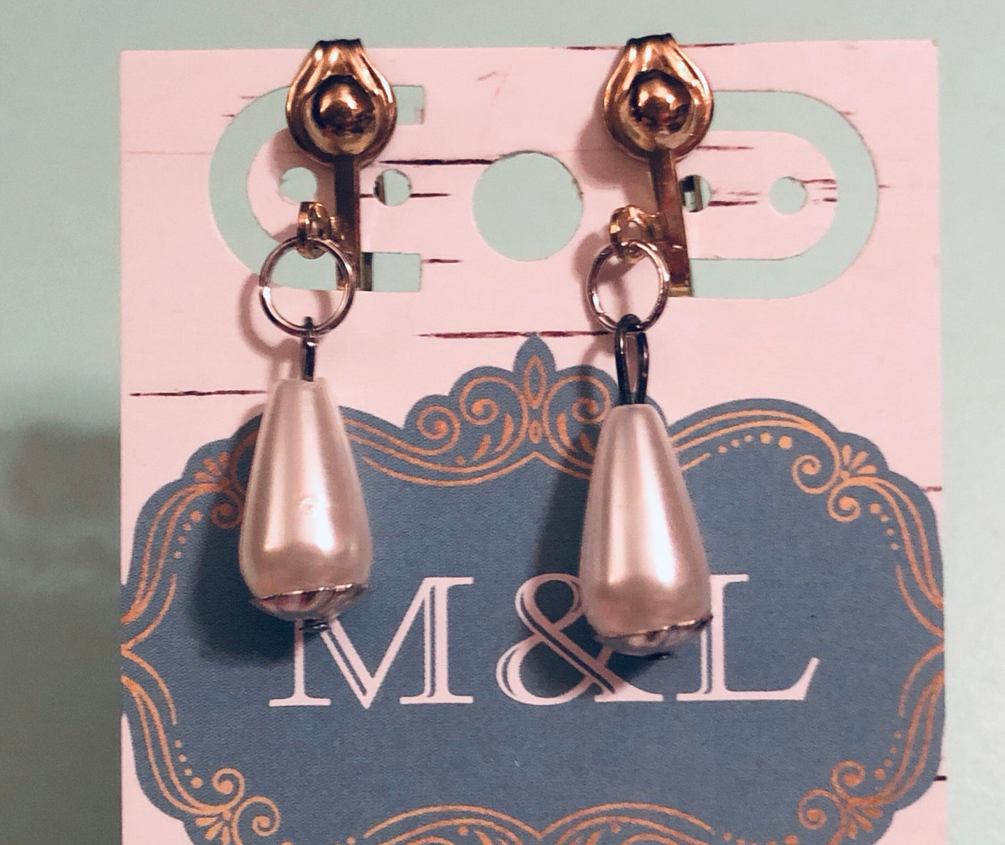 Pear Clip On Earrings