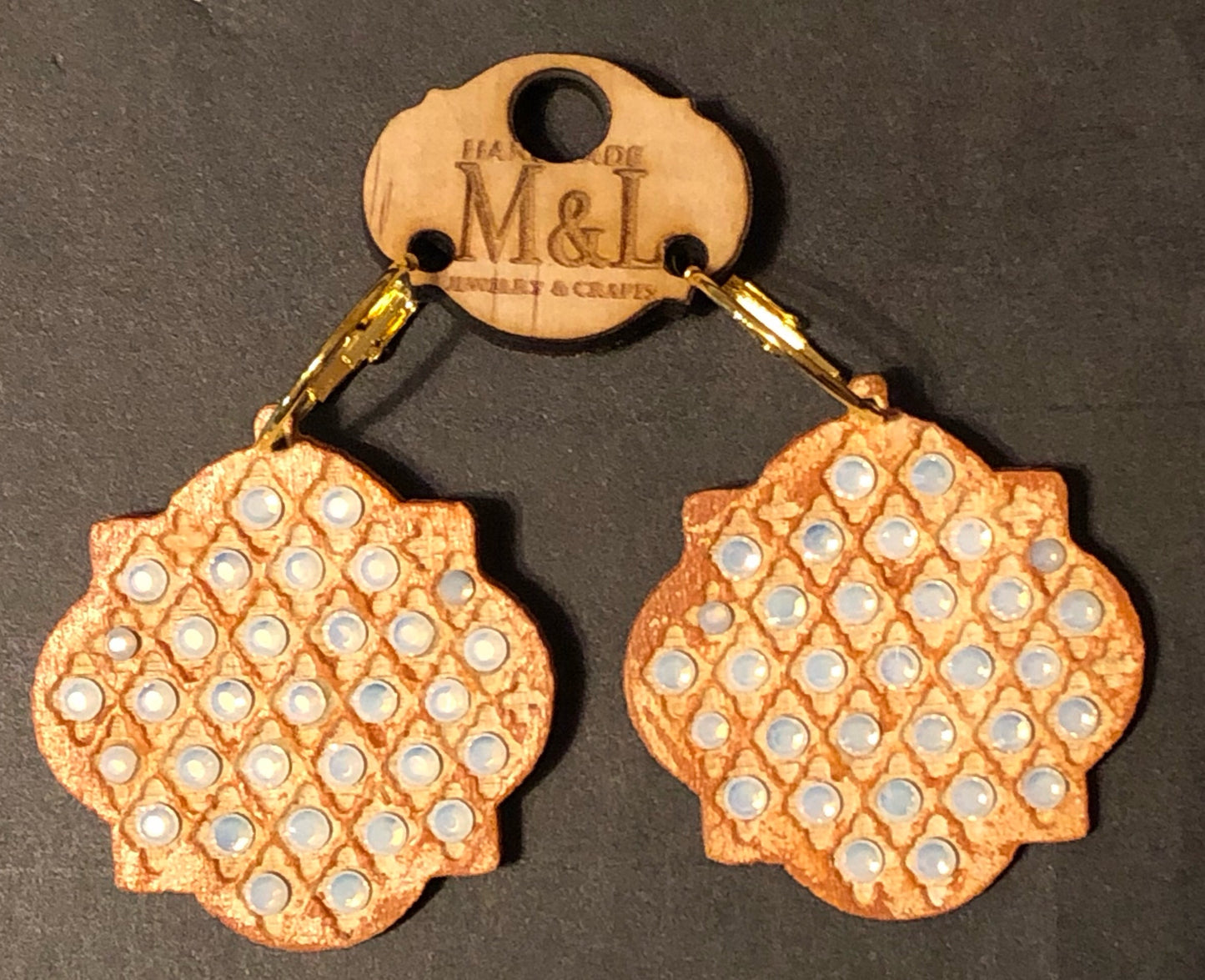 Quatrefoil Wooden Earrings