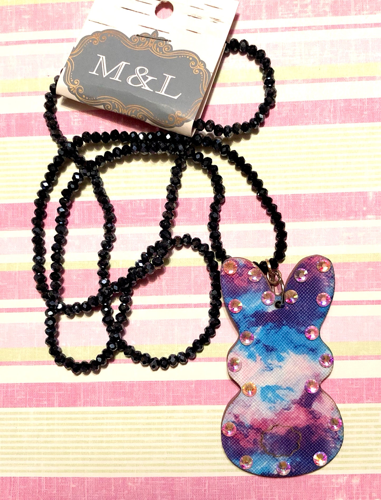 Bunny Wooden AB Necklace