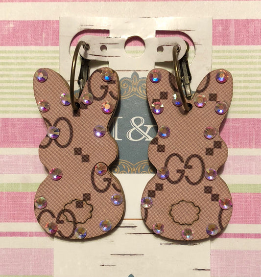 Bunny Wooden AB Earrings