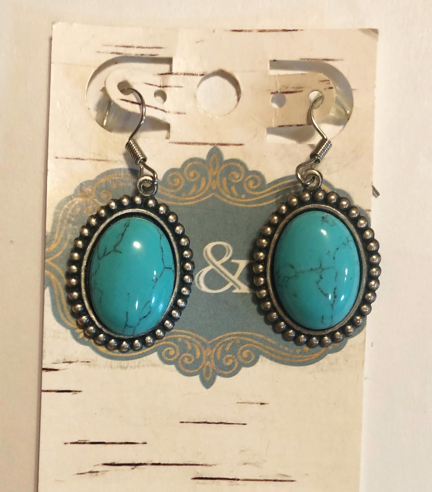 Small Turquoise Oval Earrings