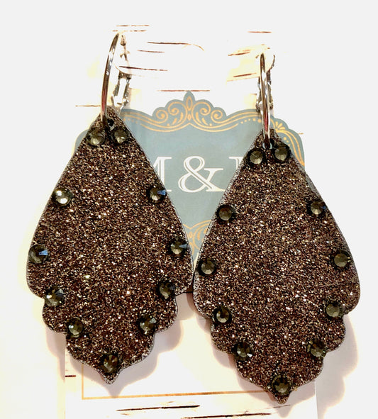 Wooden Charcoal Earrings