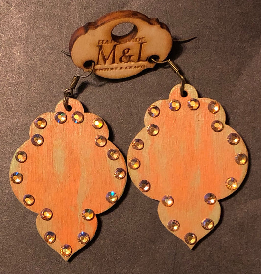 Terra Cotta Wooden Moroccan Earrings