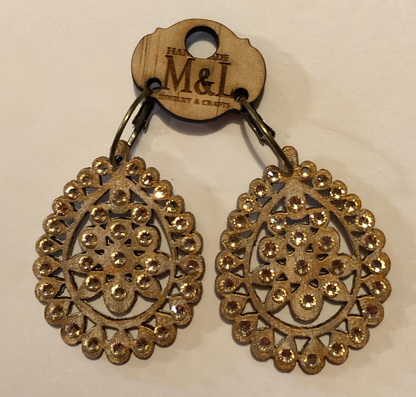 Golden Wooden Santa Fe Earrings