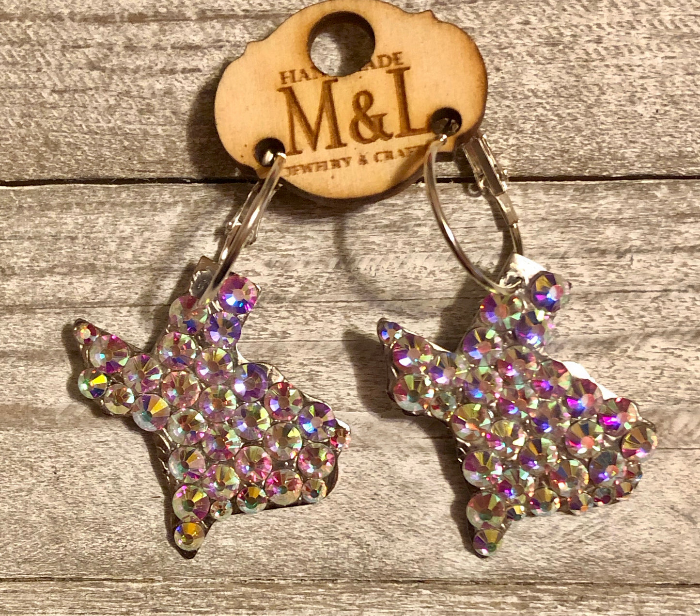 AB Crystal Texas Earrings