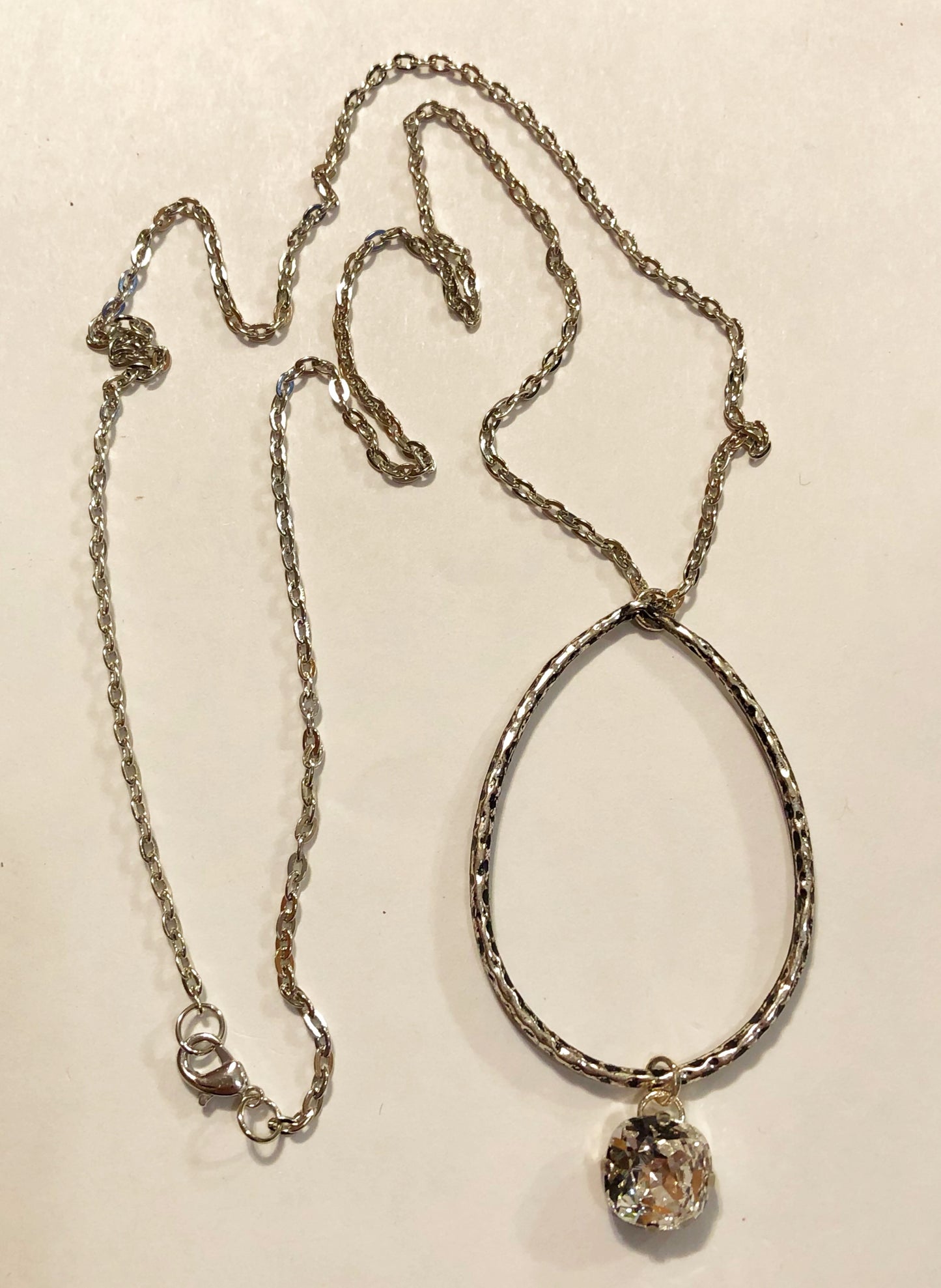 Silver Clear Crystal Necklace