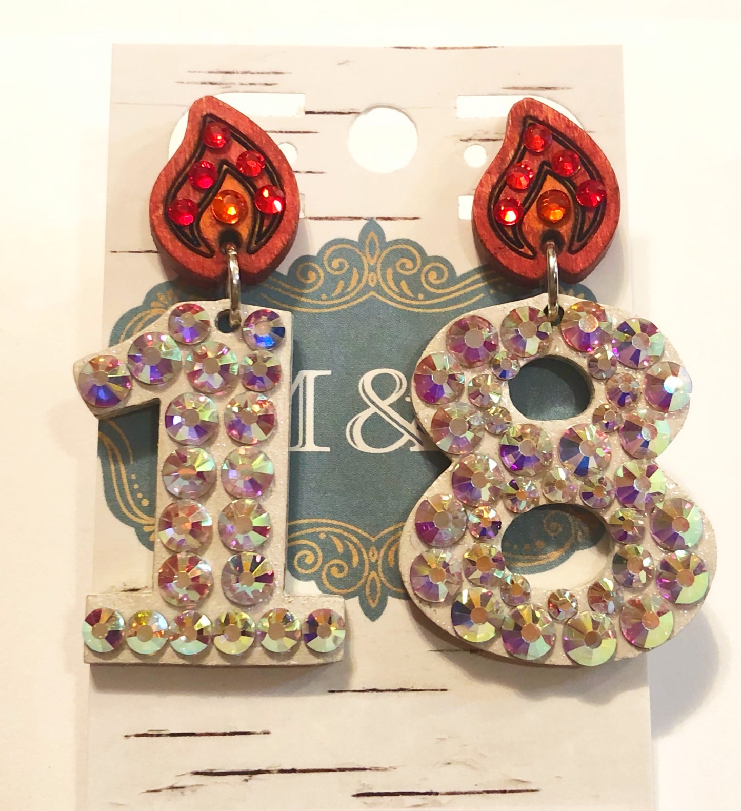 “18” Birthday Earrings