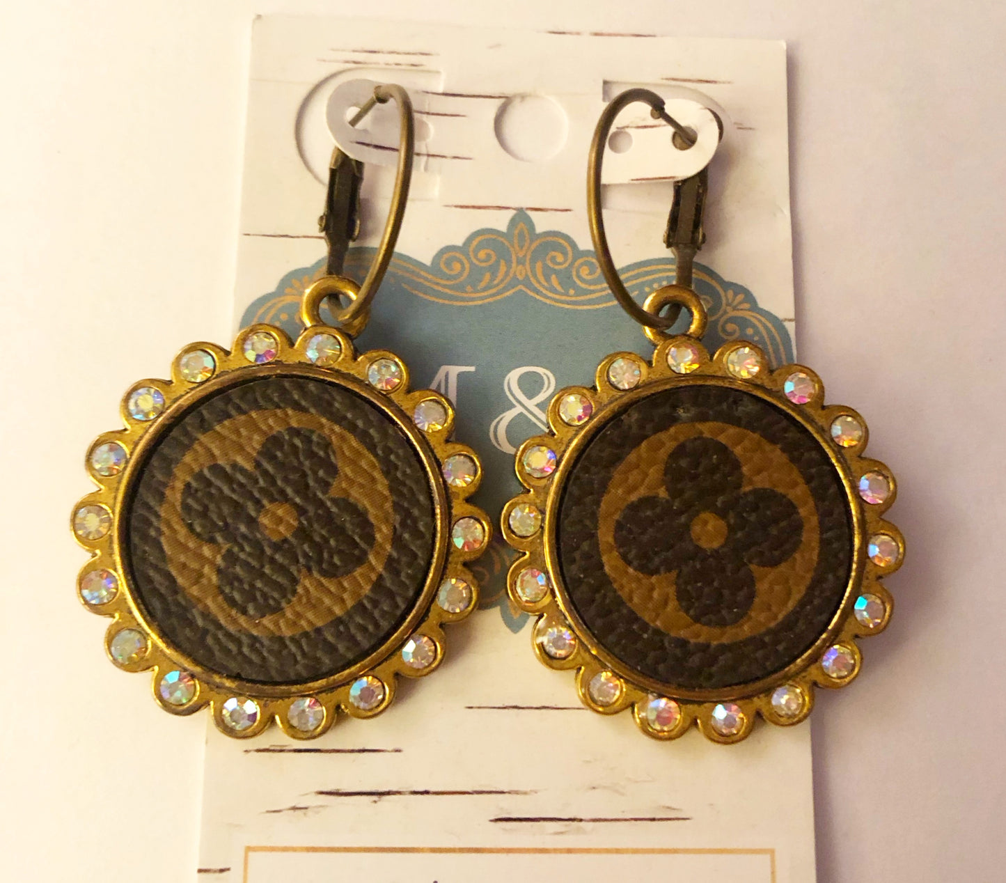 Large Round Design Pendant Earrings