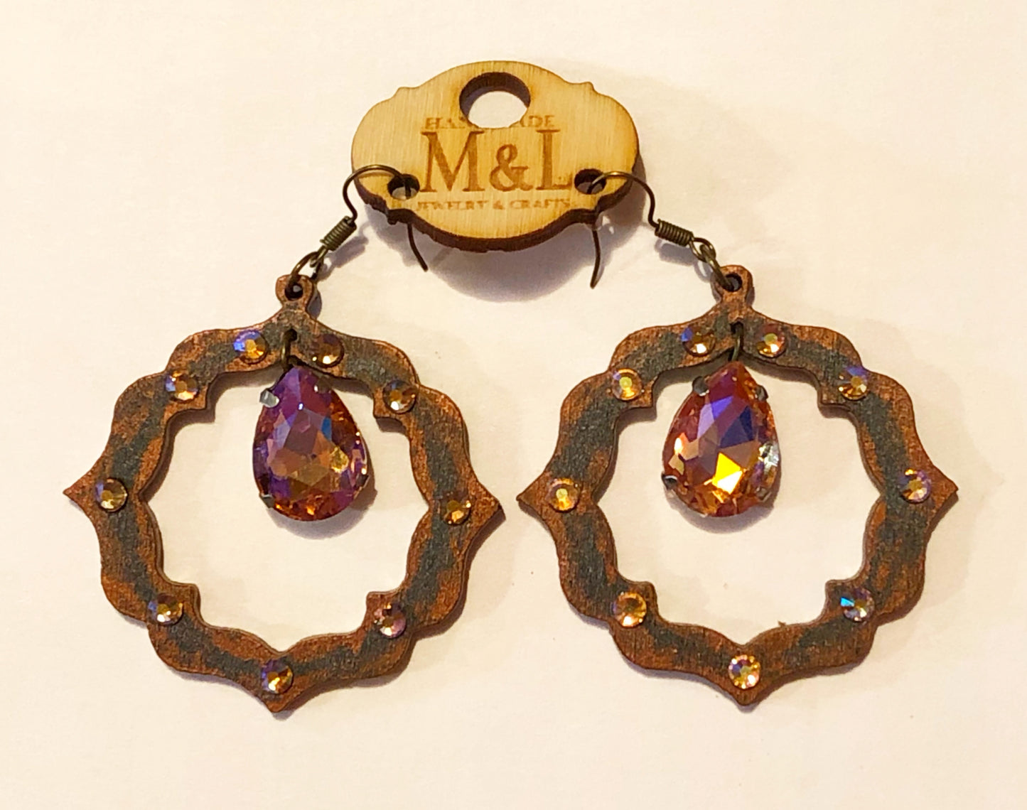 Quatrefoil Topaz Crystal Earrings