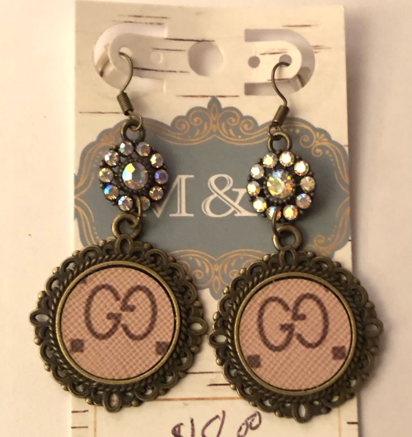 Bronze Design AB Round Earrings