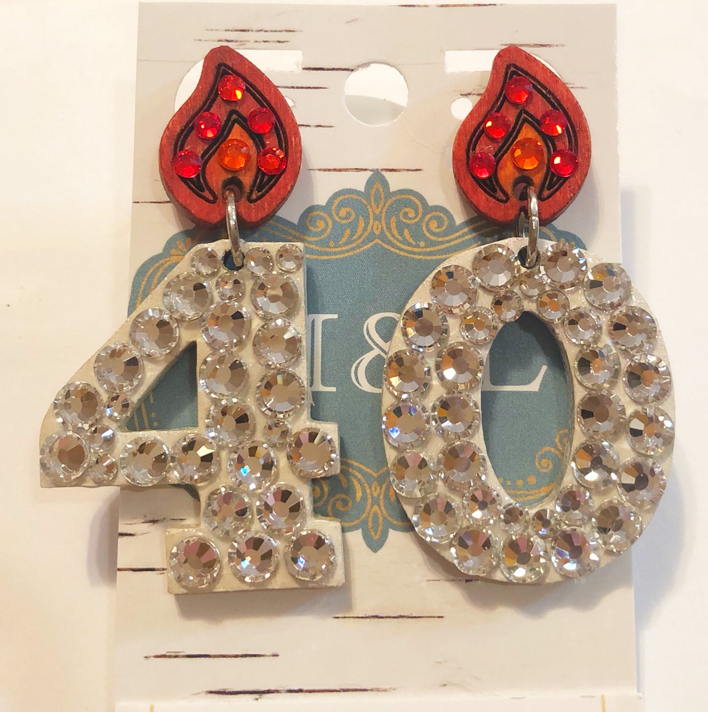 “40” Birthday Earrings