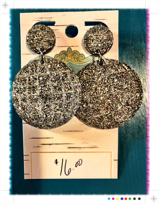 Acrylic Disco Ball Earrings