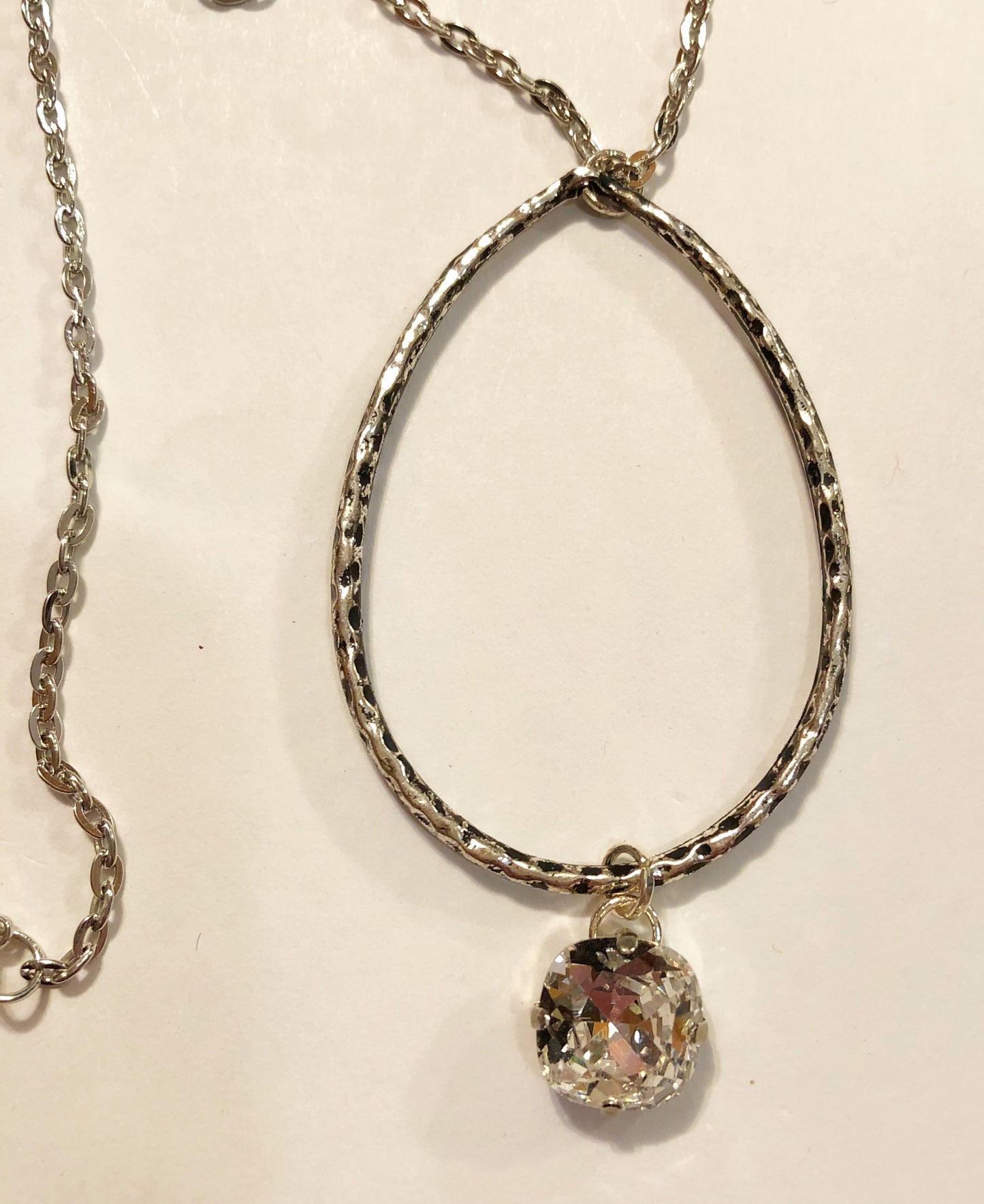 Silver Clear Crystal Necklace