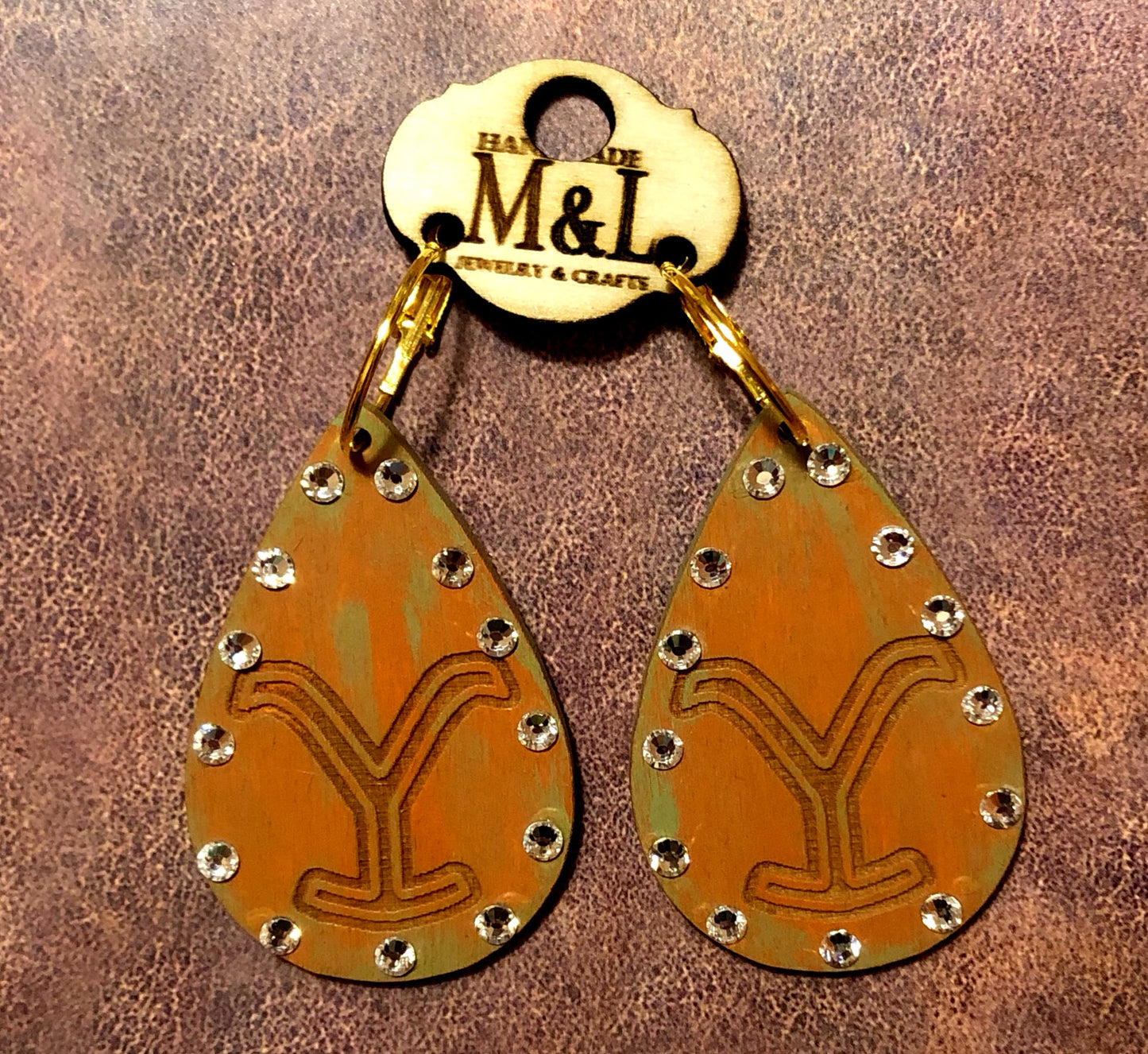 Wooden Yellowstone Earrings