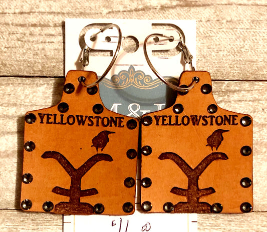 Leather Yellowstone Earrings