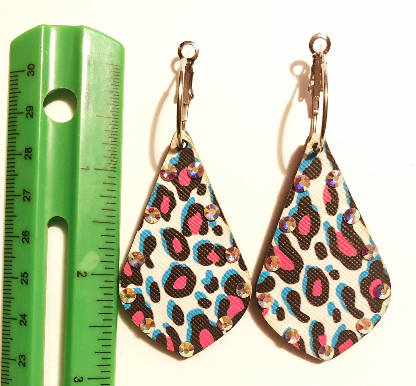 Leopard AB/Wood Earrings