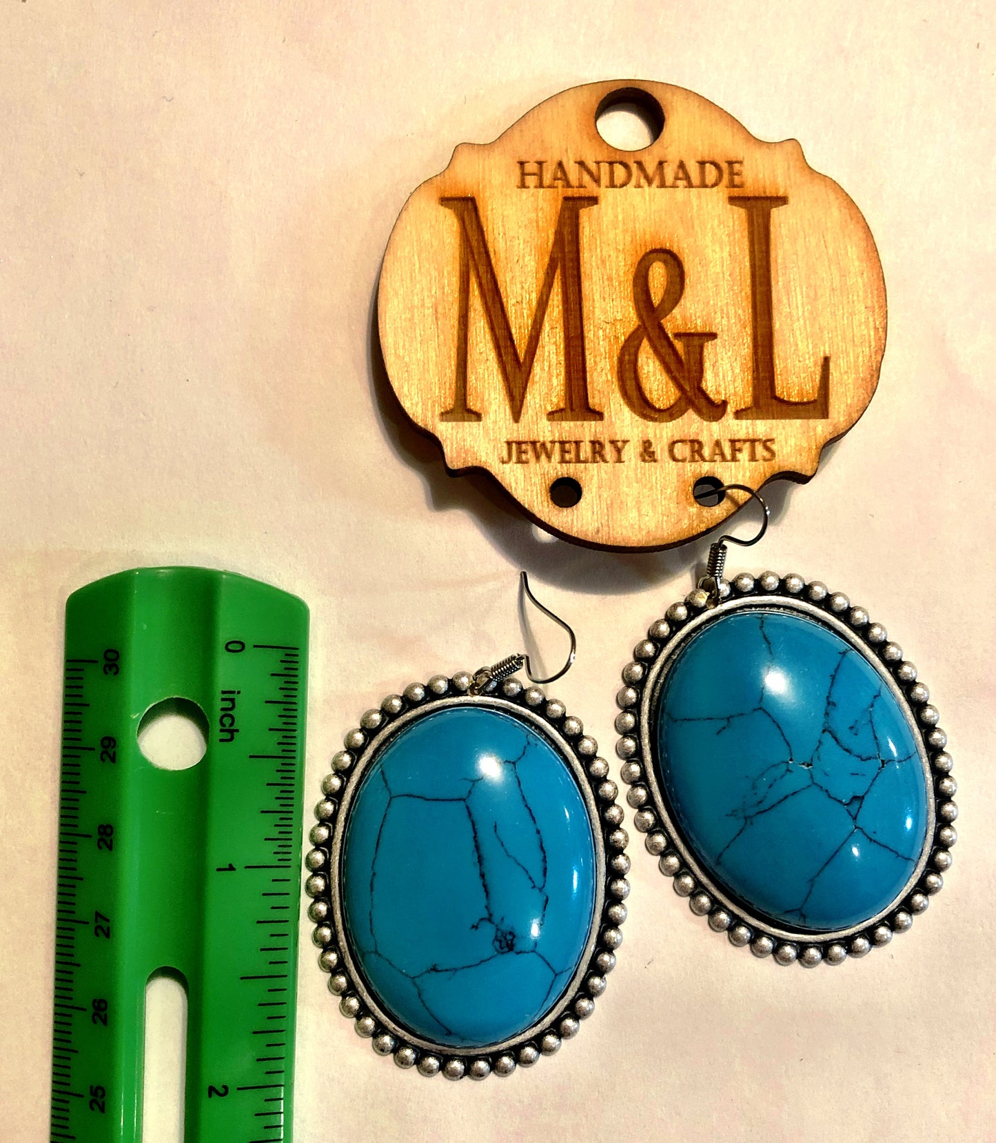 Oval Turquoise Earrings