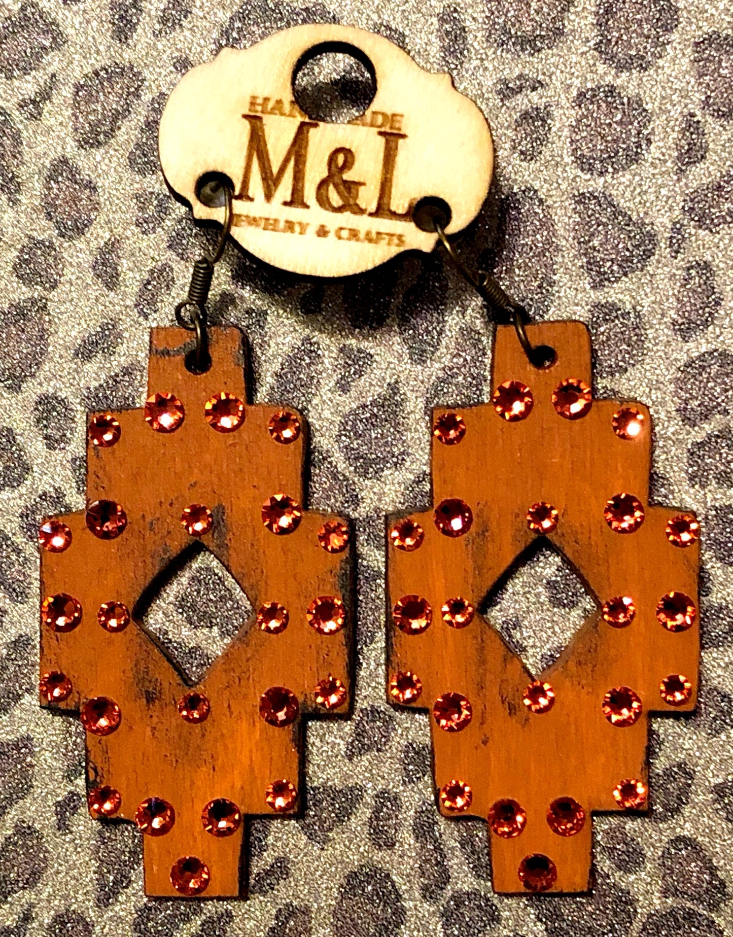 Aztec Wooden Earrings