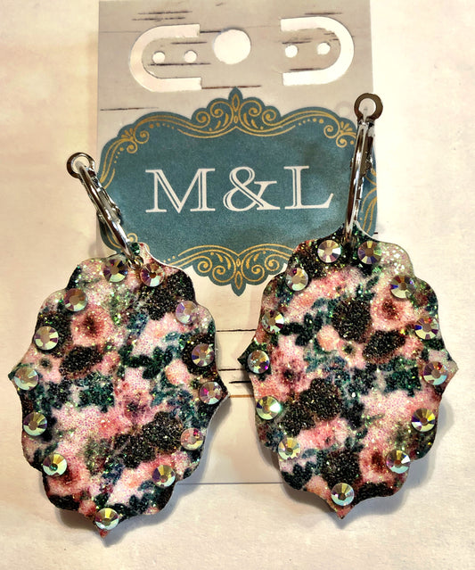 Wooden Floral Earrings