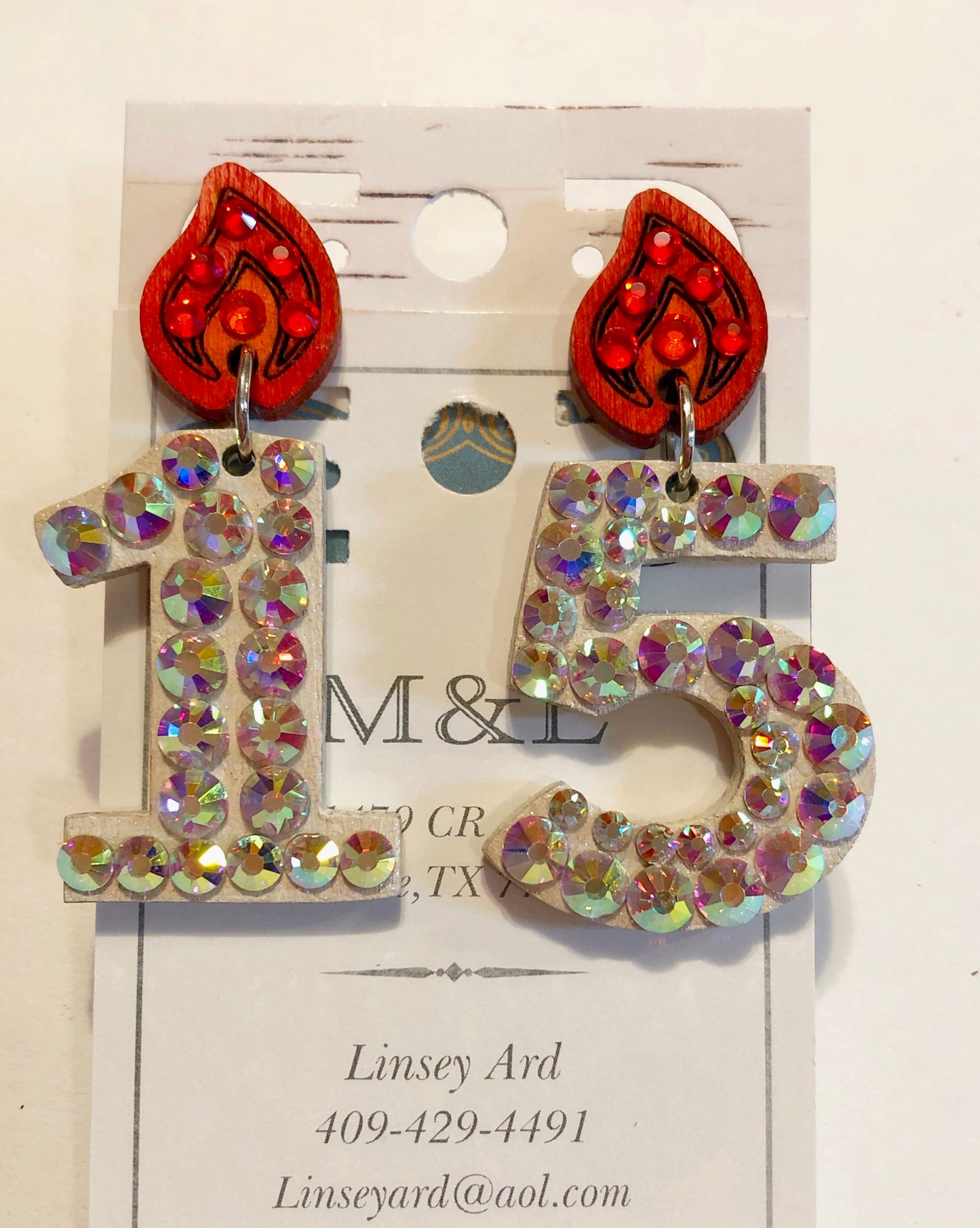 “15” Birthday Earrings