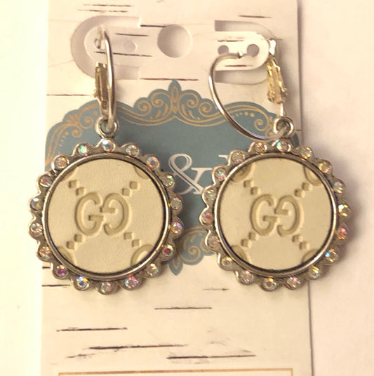 Silver Design Pendant Earrings