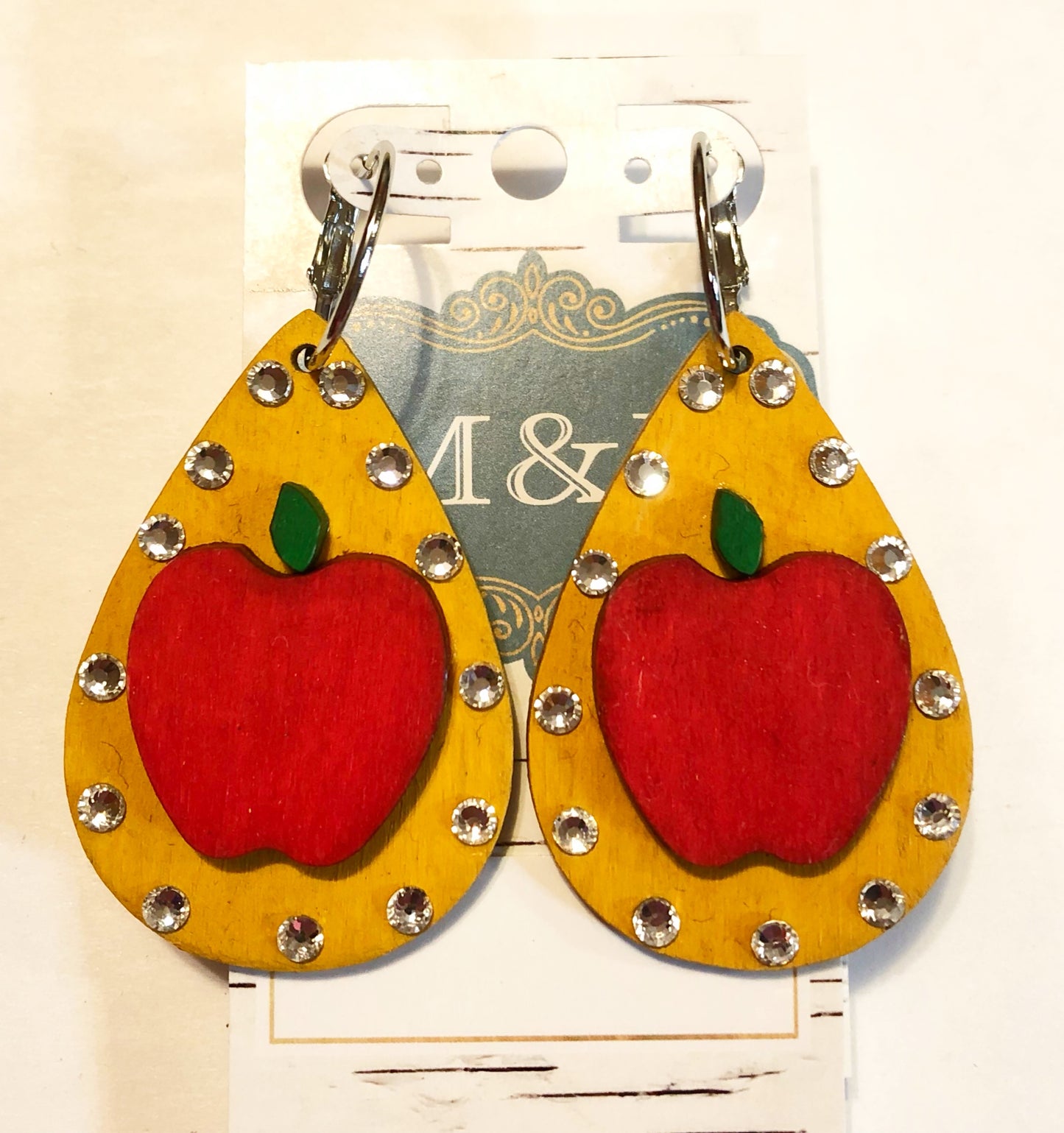 Apple Wooden Earrings