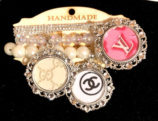 Charm Pendant Stack Bracelets