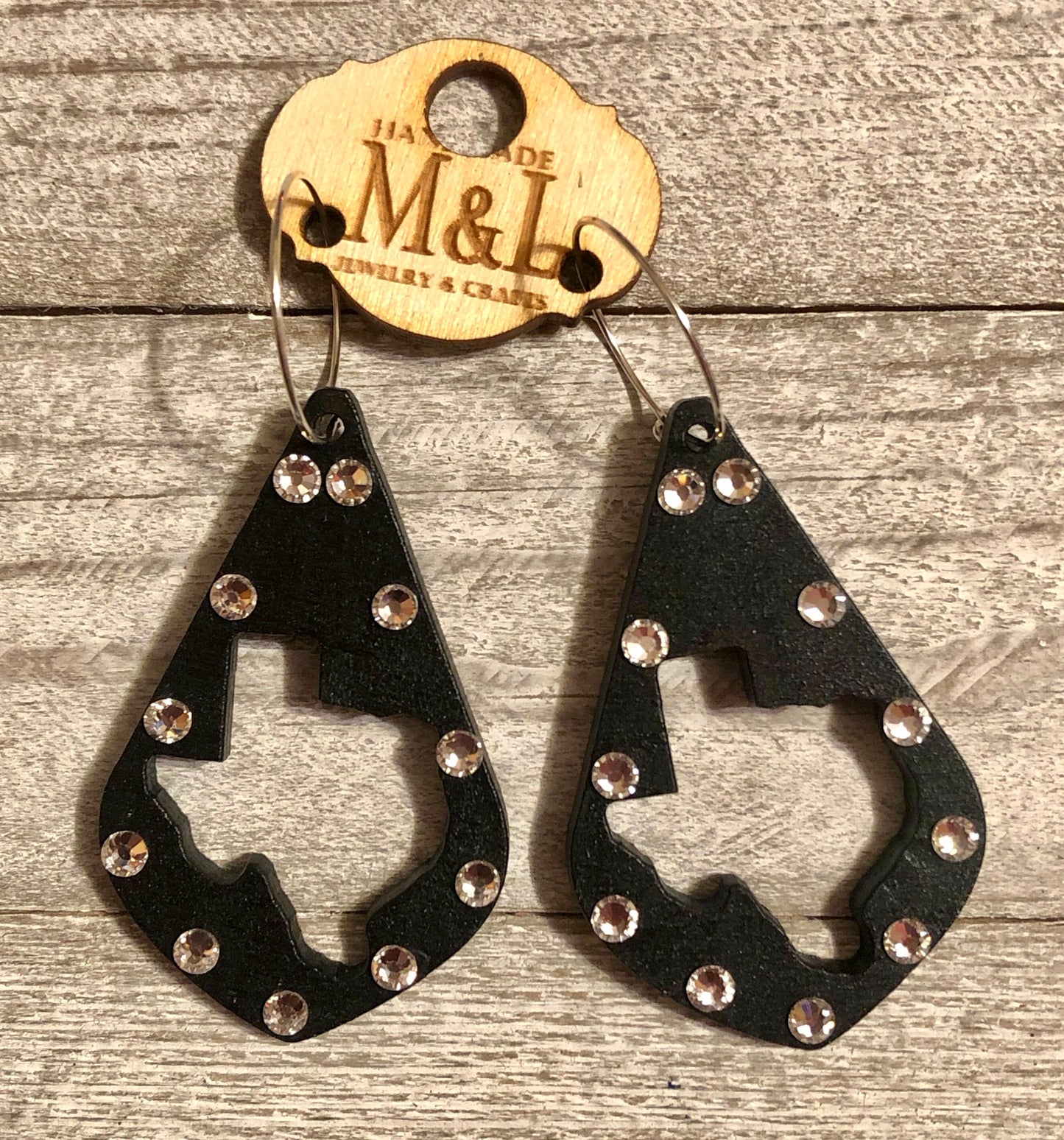 Wooden Texas Earrings