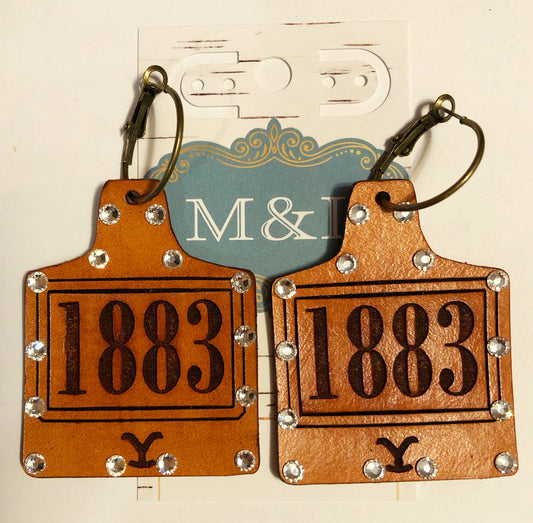 Leather 1883 Yellowstone Earrings